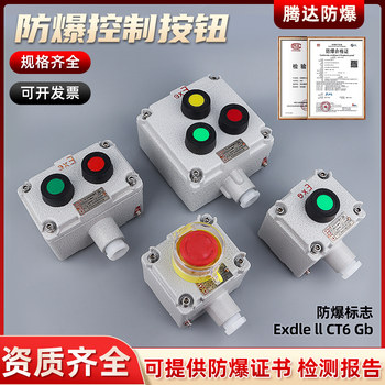 Self-Resetting Self-Locking Power Control Explosion-Proof Button Box Start-Stop Switch Emergency Stop La53-2-3