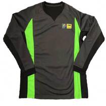 Long-sleeved basketball referee uniform top spring for men and women printed image dark gray green referee pants not included