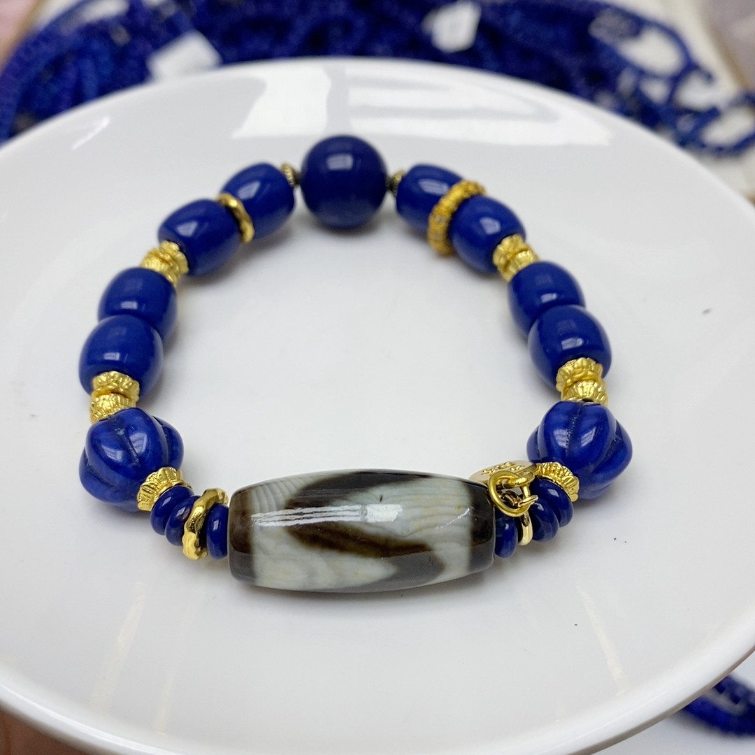 6蓝矿虎牙天珠单圈：时尚与神秘的完美融合？--淘宝好物网