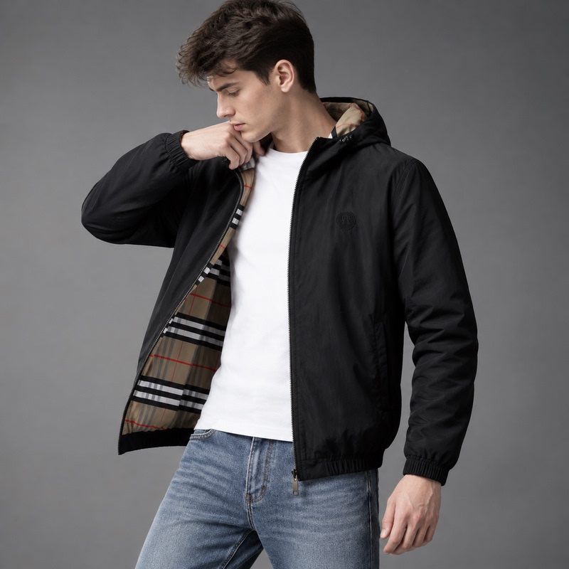 Hong Kong European-Style Reversible Men's High-End Printed Hooded Jacket, New Spring Trendy Brand with a Premium Feel, Casual Jacket Hong Kong European-Style Reversible Men's High-End Printed Hooded Jacket, New Spring Trendy Brand with a Premium Feel, Casual Jacket