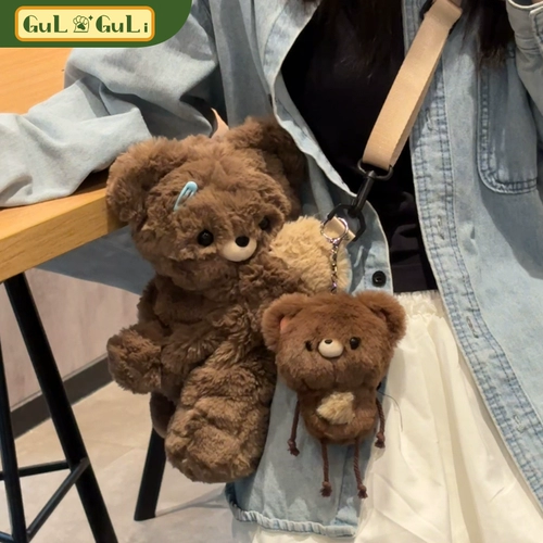 Милая плюшевая мультяшная кукла, сумка через плечо, ранец, с медвежатами, надевается на плечо, подарок на день рождения