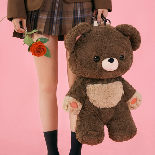 Плюшевый рюкзак, сумка, плюшевая кукла, ранец, с медвежатами, подарок на день рождения