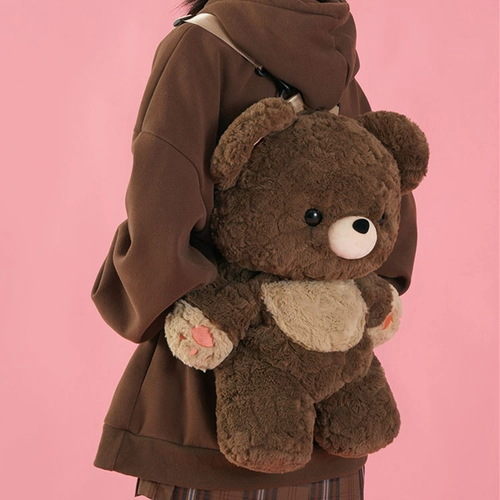Плюшевый рюкзак, сумка, плюшевая кукла, ранец, с медвежатами, подарок на день рождения