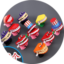 Jumping Tooth Toy to blame the whole demagogic clockwork Big teeth Trampoline Children Small Gift Dental Activity Small Gift