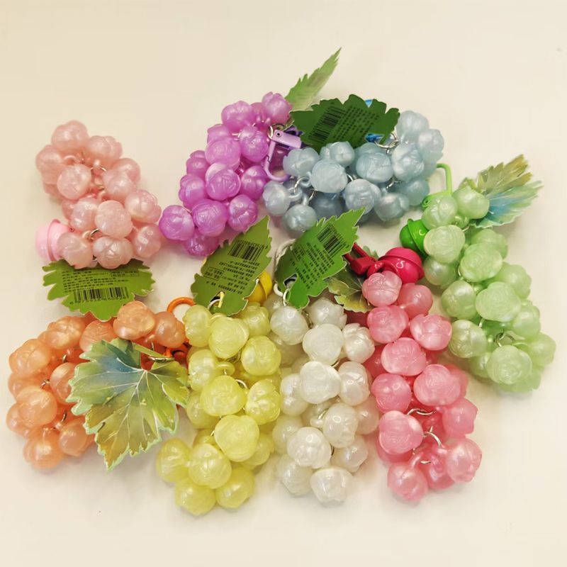 Luminous Grape Bead Pendant Creative Beaded Phone Charm Versatile Cute Student Bag Couple Crystal Color Luminous Grape Bead Pendant Creative Beaded Phone Charm Versatile Cute Student Bag Couple Crystal Color