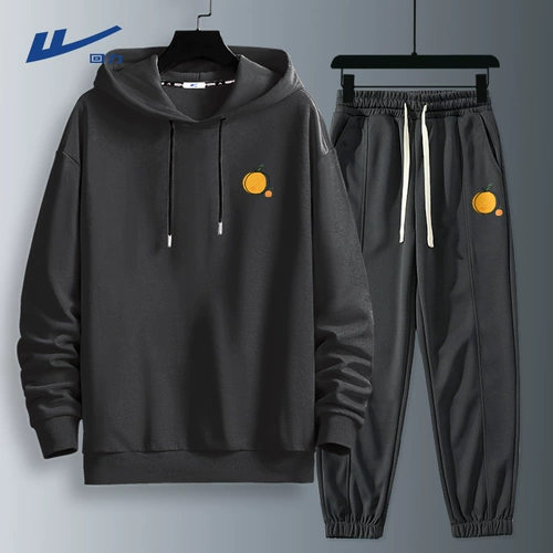 Warrior, модный спортивный костюм для влюбленных подходит для мужчин и женщин, абрикосовая толстовка с капюшоном, штаны, осенняя