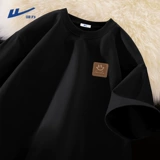 Warrior, летняя трендовая черная цветная футболка, короткий рукав, в американском стиле, с рукавом, круглый воротник