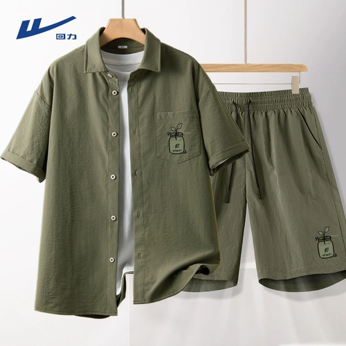 Warrior, летний комплект для отдыха, летняя одежда, рубашка, мужские спортивные шорты