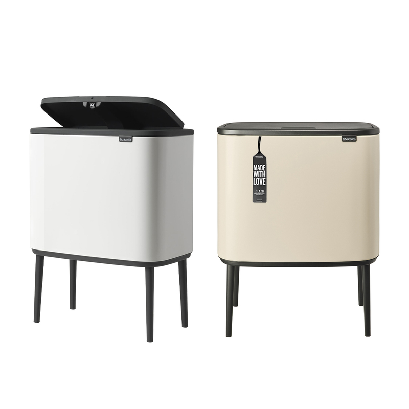 Brabantia Bo Hi Touch-Top Trash Can with Lid for Hotel, Home, Living Room, Creative Bedroom, Sanitary Bin