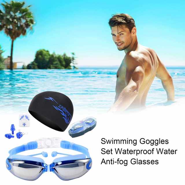 SwimmingGogglesSetWaterproofWaterAnti-fogGlassesMen