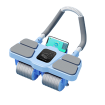 Four-wheel abdominal fitness wheel automatic rebound 2024 new slim belly roll abdominal muscle vest line training and fitness equipment