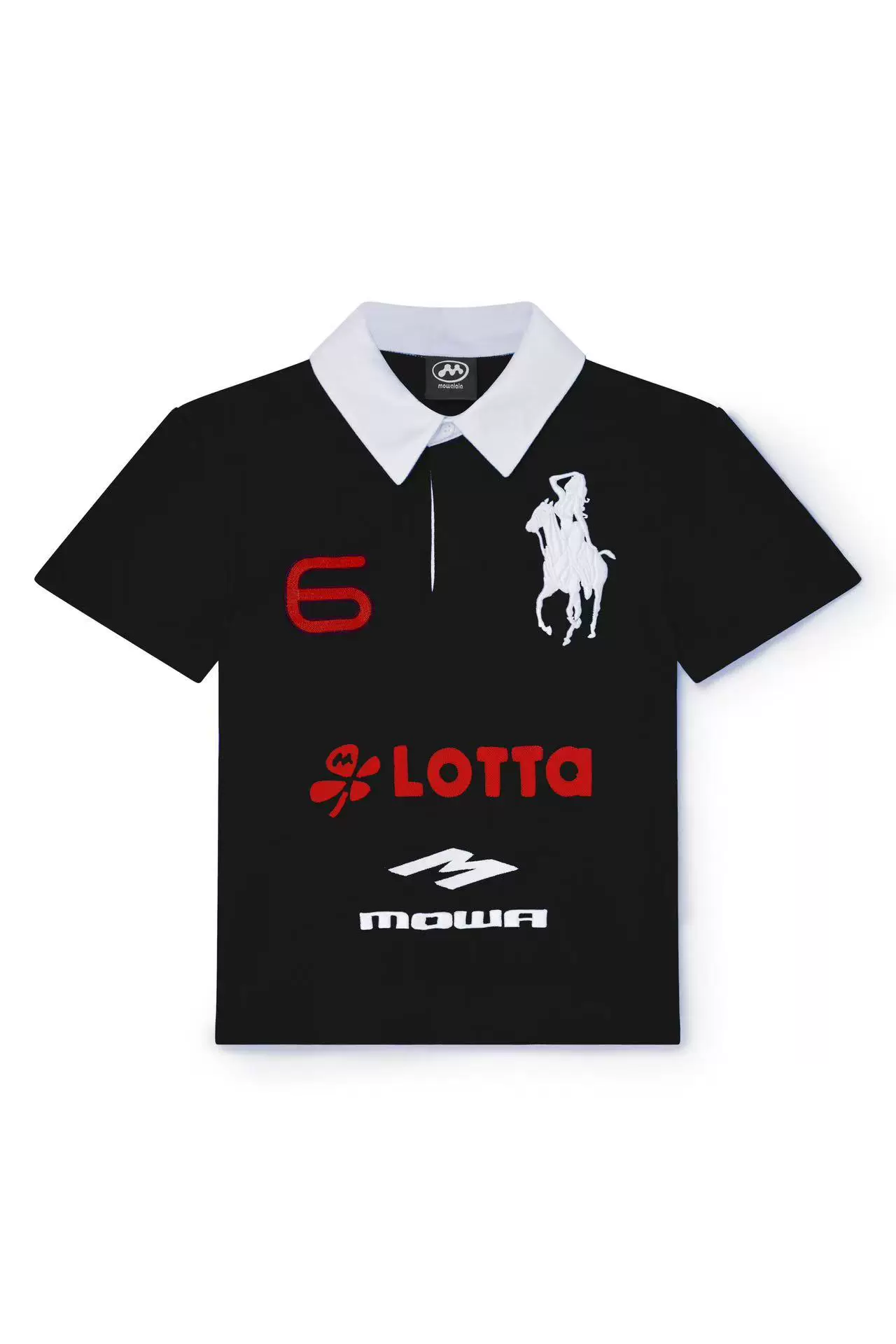 【Generation Z Four Emperors】Mowalola Atlanta ALT Angel War Horse нашивка Slim POLO Shirt YVL