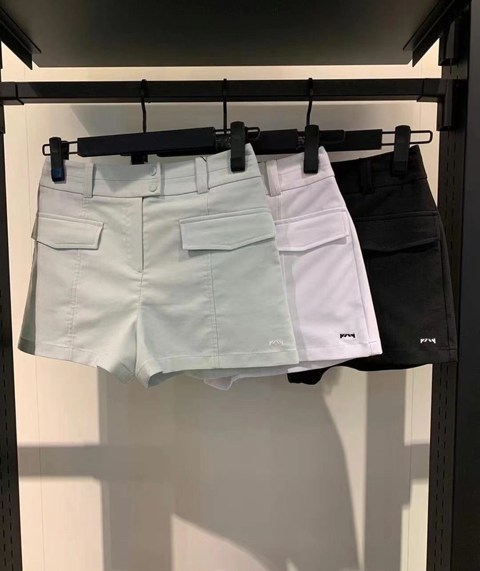 Outdoor Original Korean Style Women's Quick-Drying Solid Color Golf Shorts, Fashionable, Versatile, Stable, Non-Deforming, Age-Reducing and Trendy