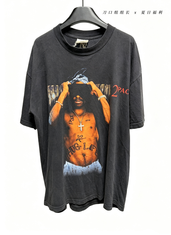 【Buttery Smooth】In-Stock, High-Street Style 2Pac Traditional Needlework Cylinder Fabric Short-Sleeve Shirt