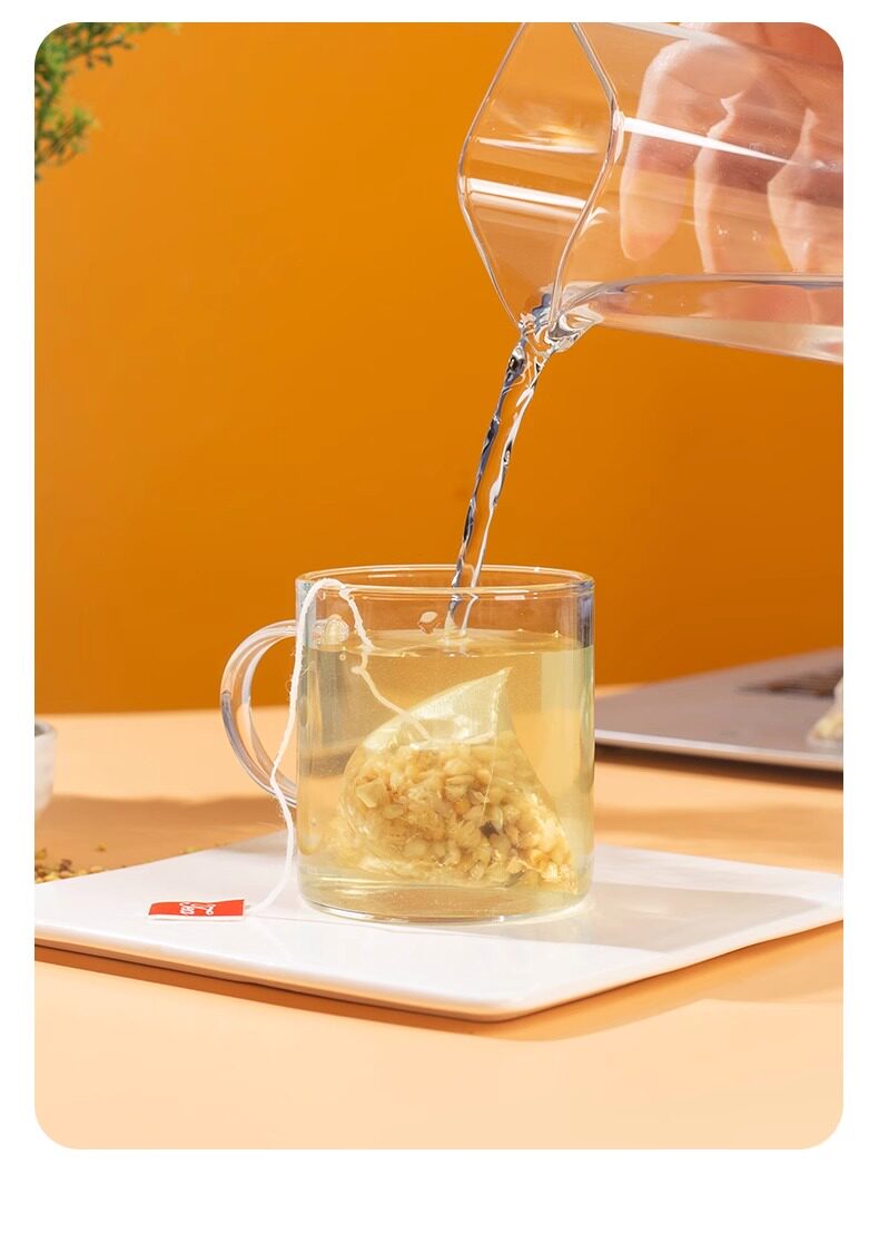 Yellow Tartary Buckwheat Tea Bags Ku Qiao Cha 60g 10 Bags Hot Brew Wellness Tea preparation