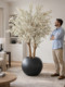Simulated Cherry Blossom Tree, Large Floor-Standing Artificial Cherry Blossoms, Tiktok Style, Pink and White Indoor Home Decoration Ornaments