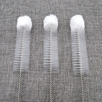 Nylon cleaning brush with cotton ball cotton gauze tip test tube bottle flask cylinder wide mouth vase cup cleaning tool