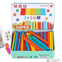 Счетные палочки, жестяная коробка, таблица формул, 75мм