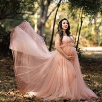 New Off Shoulder Maternity Dress for Photoshoot Lace Pregnan
