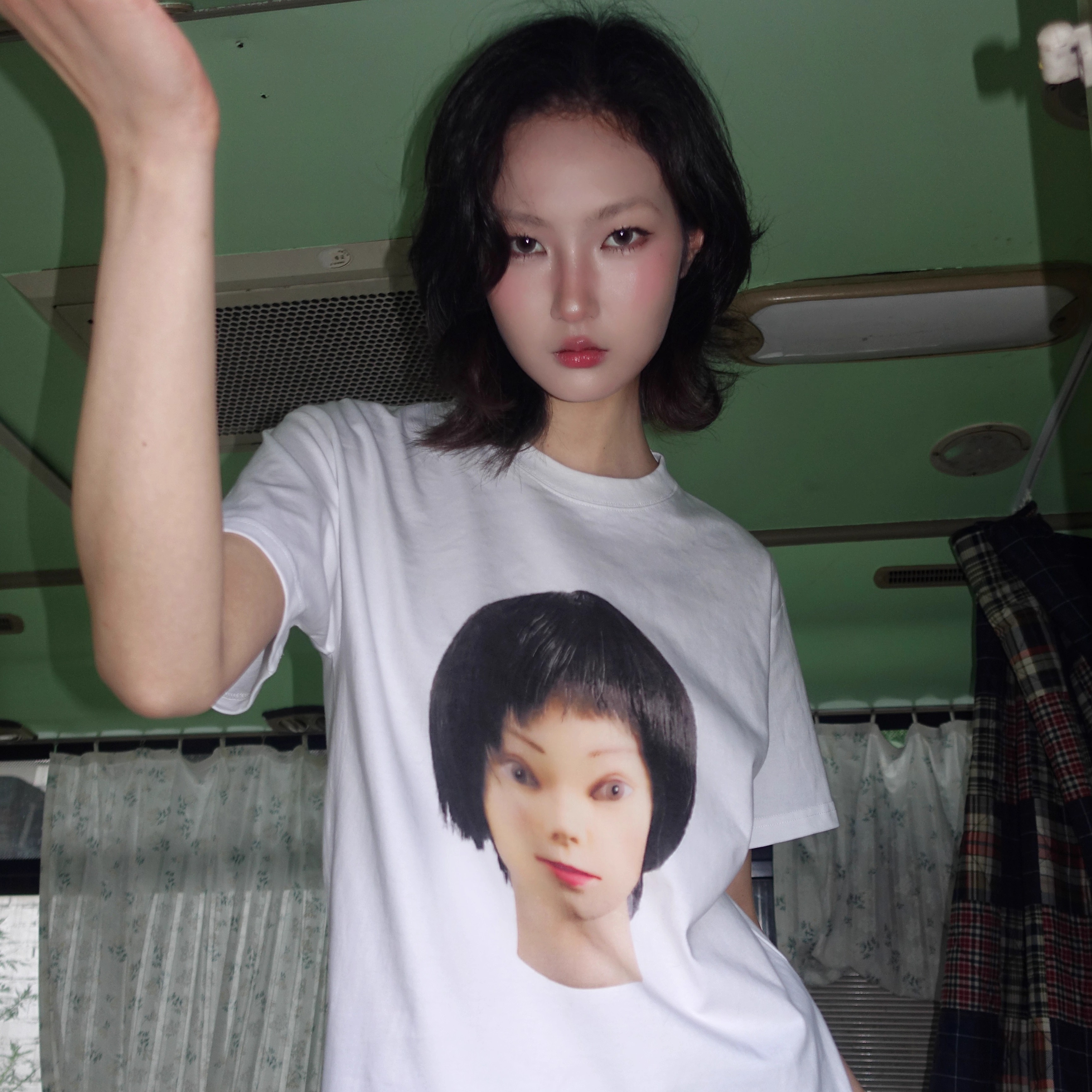 ティアーズソファオリジナル「鄭老客」ヘッドモデルプリントTシャツ