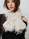 Imitation Lamb Wool Scarf for Women, Autumn and Winter Korean Style Versatile Plush Thickened Cycling Warm Cross Neck Warmer Neck Scarf