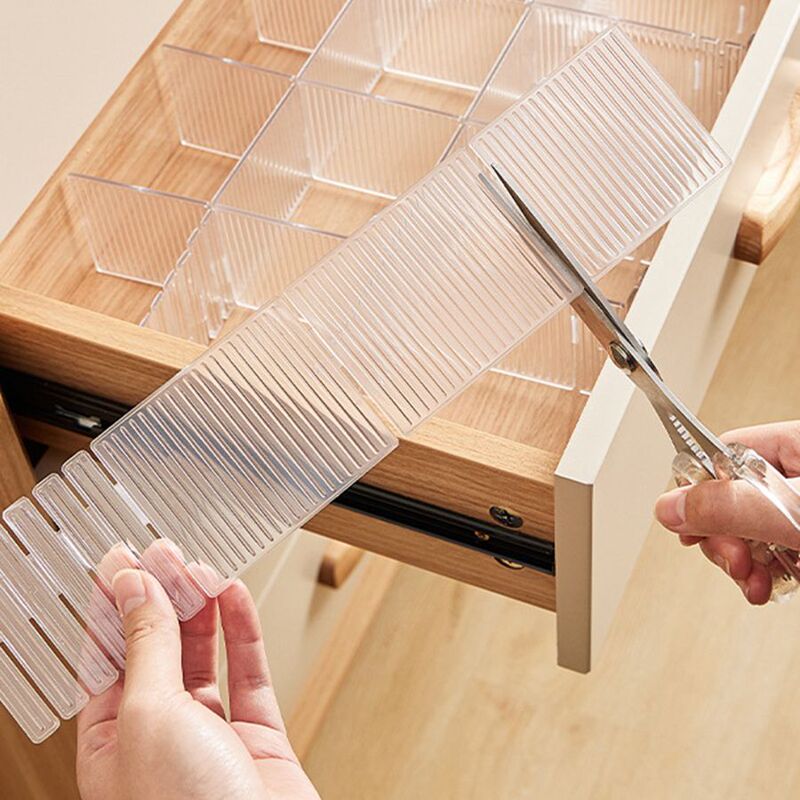 Freely Adjustable Partition Board, Transparent Drawer Divider, Plastic Cuttable Grid, Multifunctional Underwear and Sock Divider