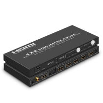 Sage HDMI2 0 matrix switcher four-in-two-out 4K60hz high-definition matrix splitter with audio separation h