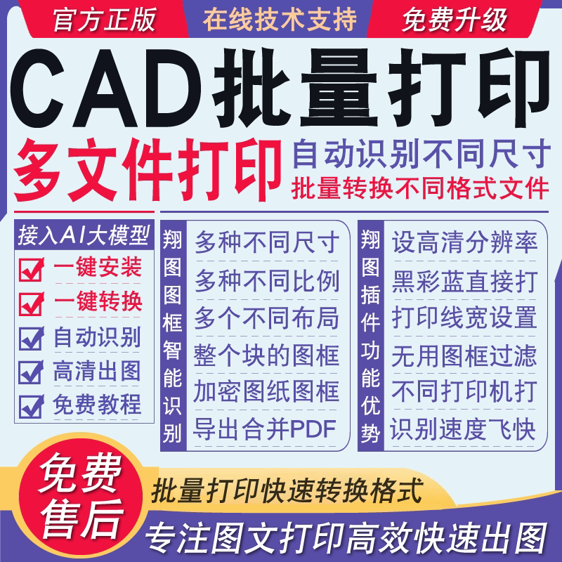 Cad Batch Printing Plug-In Converts Pdf to High-Definition Images, Exports Multiple Files, Automatically Recognizes Image Frames, and Transfers Images