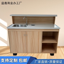 Fruit shop single and double layer marble fruit cutting table fruit shop shelf stainless steel cutting and washing table supports customization