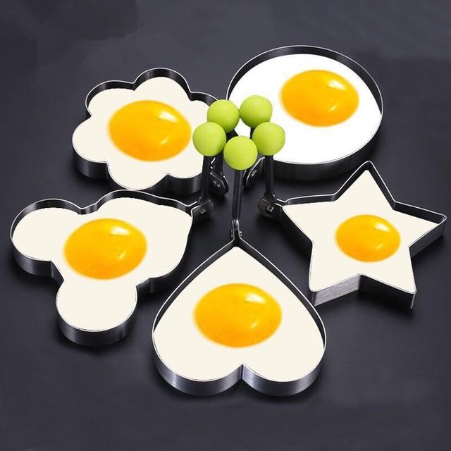 New Antibacterial Fried Egg Mold, Non-Stick Shaping Tool for Poached Eggs, Burgers, and Beef Patties, Heart-Shaped Breakfast Mold