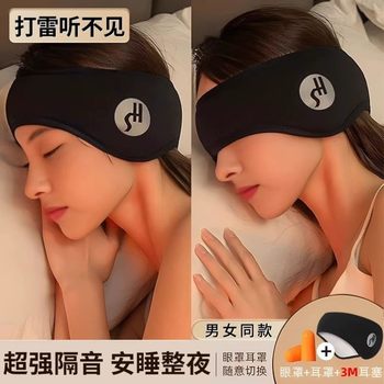 Special Soundproof Earmuffs for Sleeping, Noise-Canceling Earplugs and Eye Mask Combo, Suitable for Side Sleeping