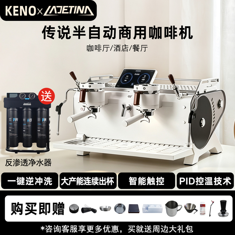 Taisho Ladetina Legend Double-Head/Single-Head Commercial Semi-Automatic Coffee Machine for Coffee and Milk Tea Shops