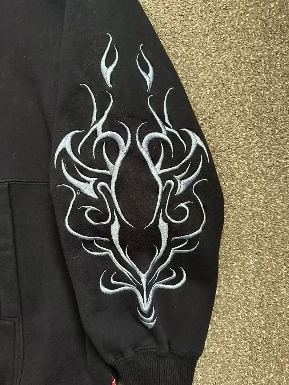 Комбинированный свитшот-толстовка в стиле JNCO Y2K