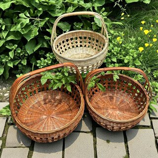 Guangxi bamboo vegetable basket hand-woven large hand basket