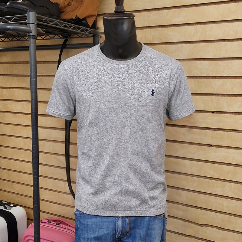 American Ralph Lauren Men's High-End Round-Neck Short-Sleeve T-Shirt Paul Pure Cotton Large Size Embroidered Top