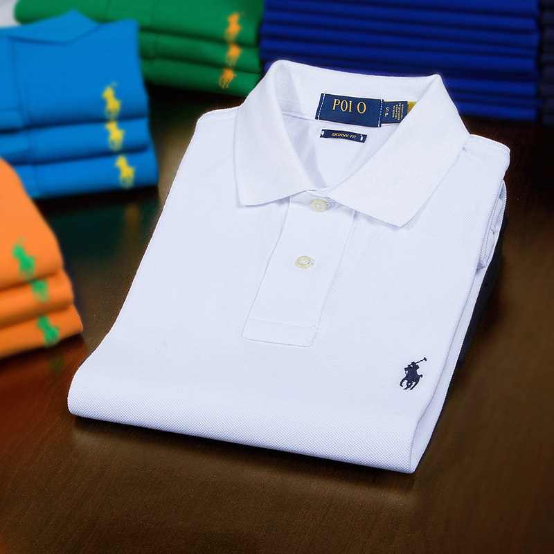 American Ralph Lauren Short-Sleeve T-Shirt for Women, Slim-Fit Polo Shirt with Collar, Casual Pure Cotton Polo Shirt for Summer