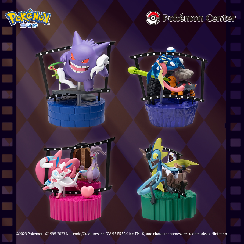 Pokémon Midnight Agents Movie Series Gengar Fairy Eevee Figurine Ornament