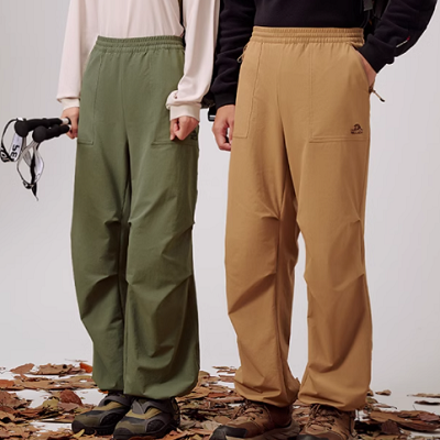 伯希和山系伞兵裤24新款男女宽松遮肉阔腿裤户外徒步登山裤工装款