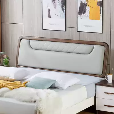 Solid wood headboard upholstered single buy chuang kao backplane landing minimalist modern panel-style 1 8 meters double 2 m