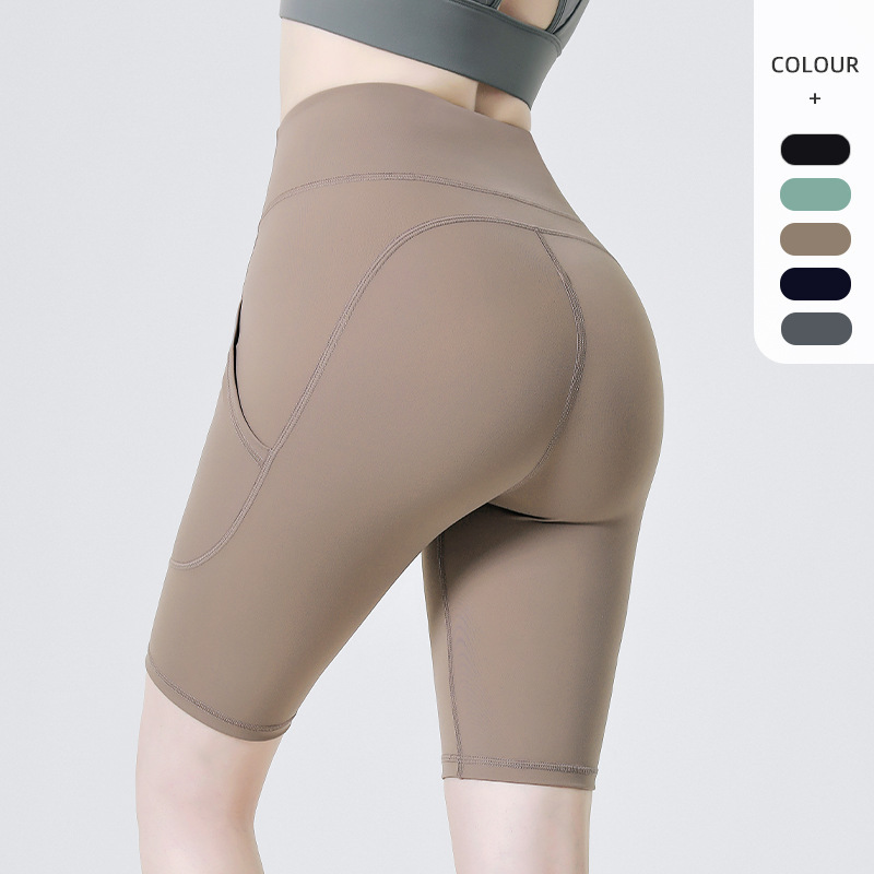 Amazon's Popular Outdoor Cycling Shorts for Women, High-Waisted, Butt-Lifting Yoga Pants, Running Tight-Fitting Sports Shorts