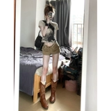 Сексуальная летняя короткая приталенная футболка, короткий рукав