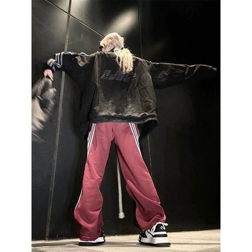 Осенние штаны, в американском стиле, свободный крой