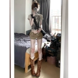 Сексуальная летняя короткая приталенная футболка, короткий рукав