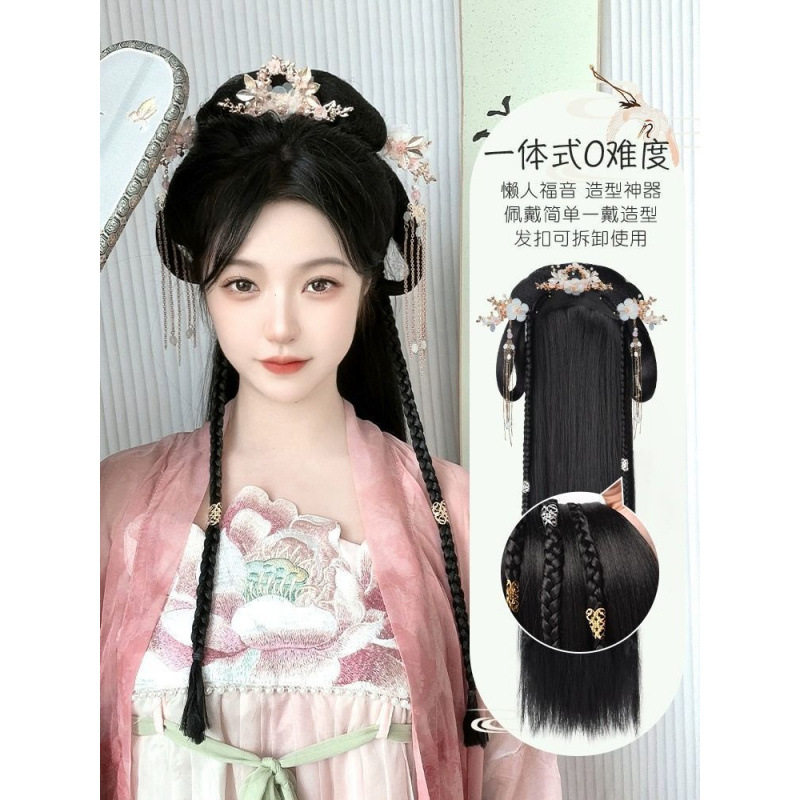 古风造型的终极解决方案:一体式发箍假发套装如何重塑你的汉服妆容_其它假发_淘宝美妆网