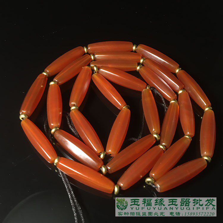 Natural tomatoes red six-edged pearl South red Old red Manau frosted surface Scatter Bead Lezi Antique Red Manau String
