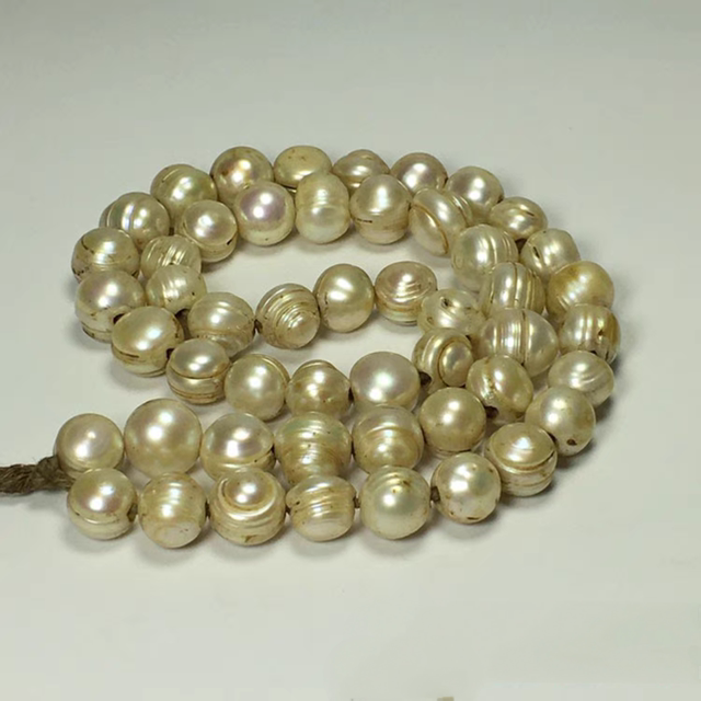 Old pearls, large rosary beads, antique antique collectibles, Qing Dynasty old objects, large holes, old pearl necklaces, antiques and miscellaneous items