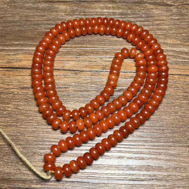 Antique collection jade ox blood red old type abacus bead south red abacus necklace persimmon red beads accessories