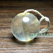 Antiques old objects old crystal tops with flower feathers Qing Dynasty white crystal beads old sugar balls big Buddha beads