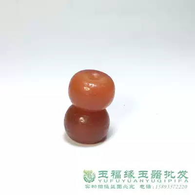 Pulp thick natural weathering 20mm Old South red agate beads bucket beads in the Qing Dynasty