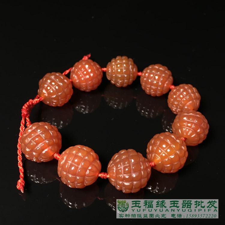 Qing Dynasty old manau ballpoint string Buddha bead hands - tao old antique antique antique antique Ming Qing old jade